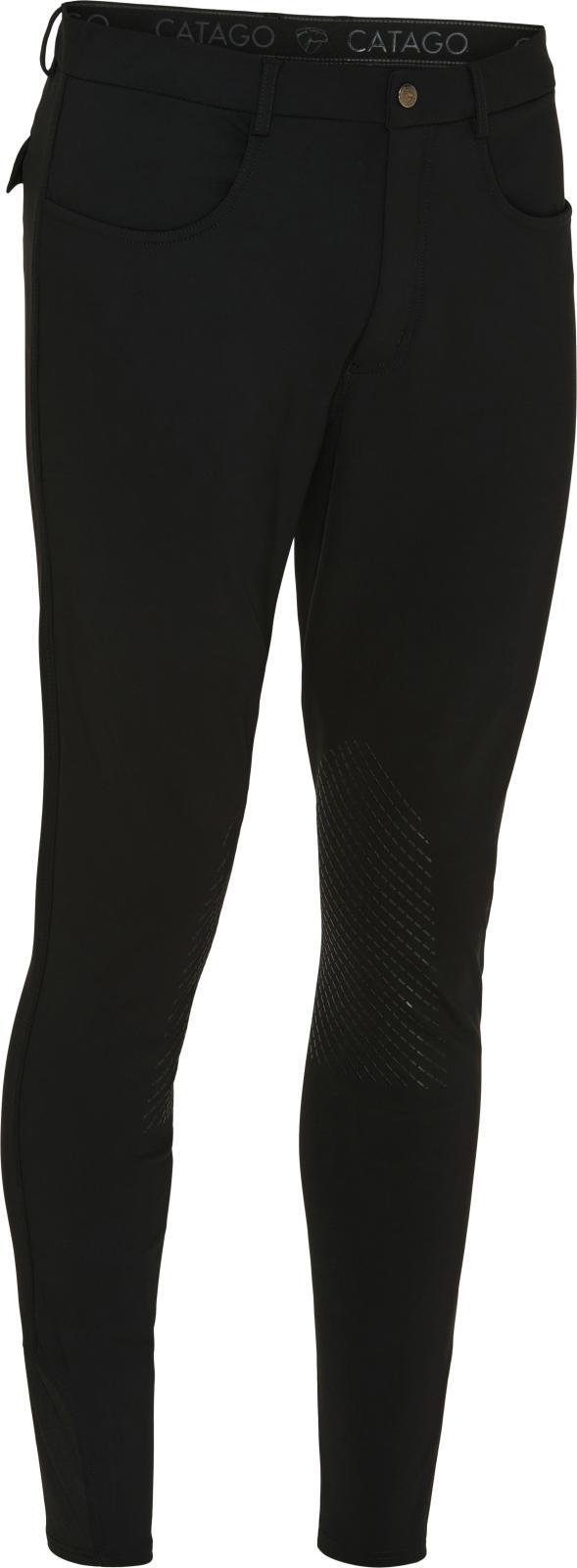 CATAGO MEN Nero knägrepp ridbyxor