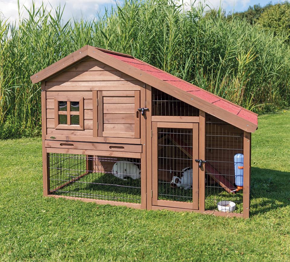 Small Animal Hutch with Enclosure