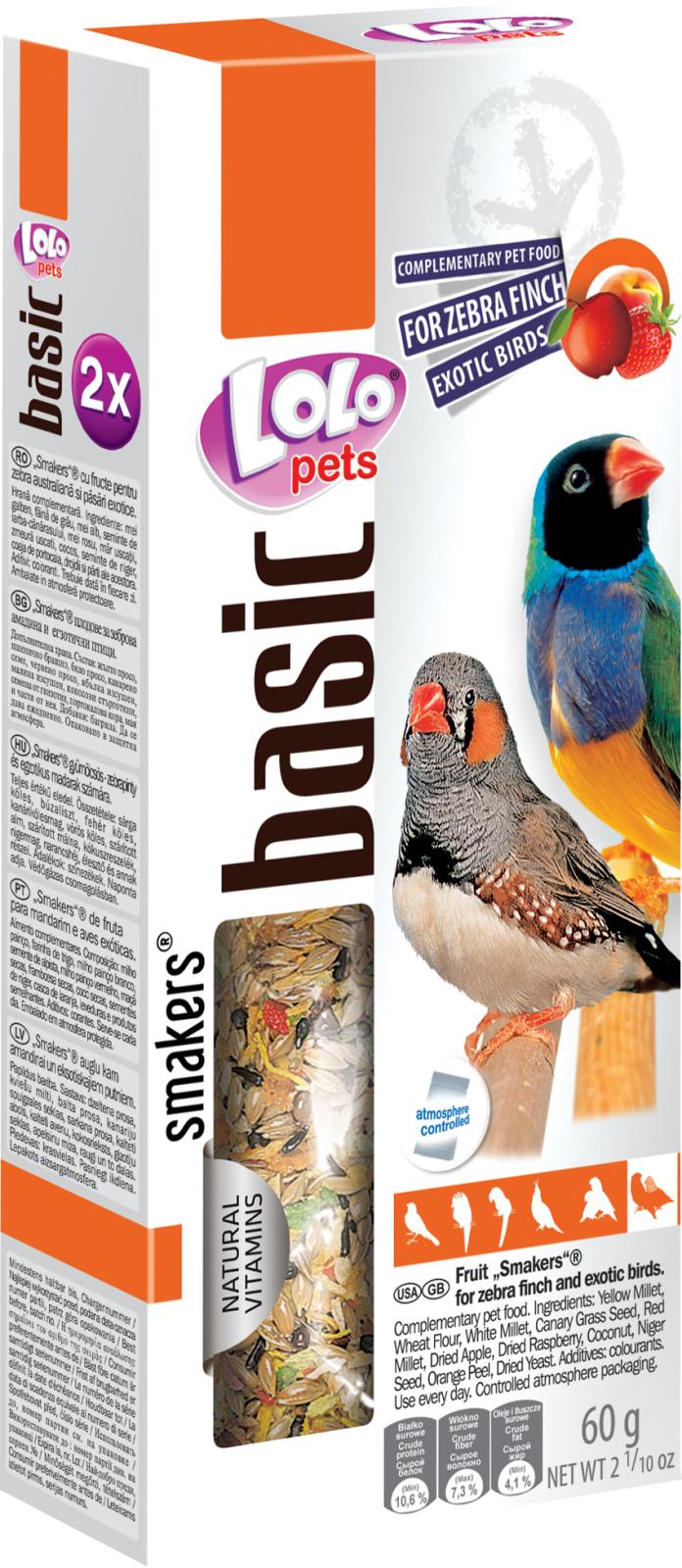 Lolo Pets Frøstænger zebrafinke m. frugt