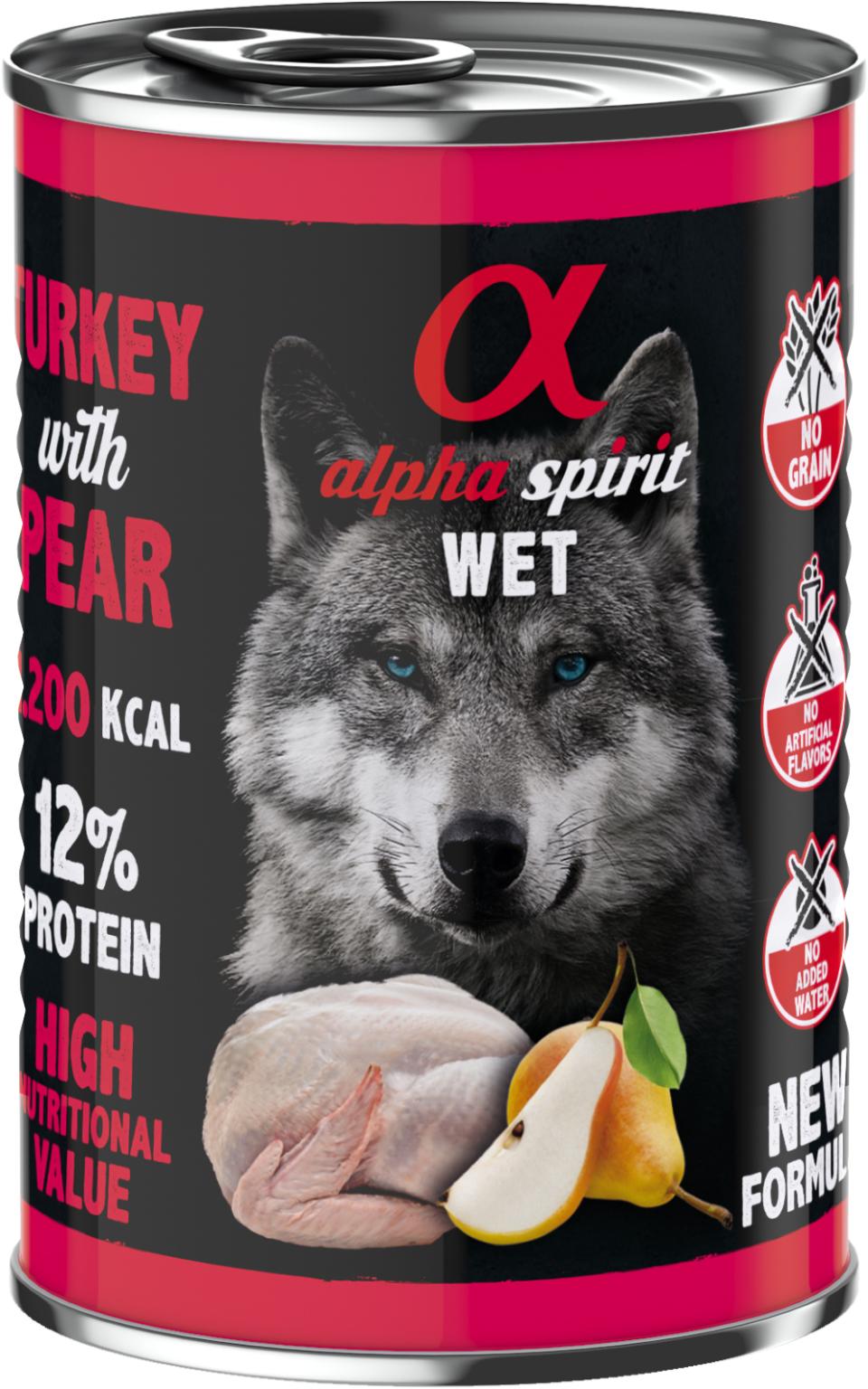 AlphaSpirit Turkey with pear 400 g
