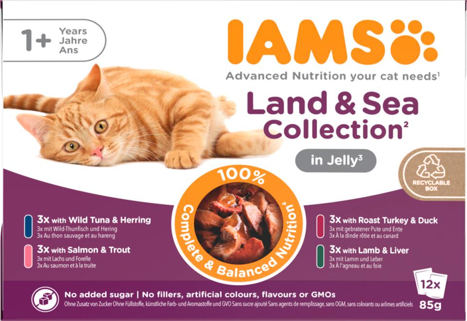 IAMS DELIGHT CAT Adult Land & Sea collection in jelly