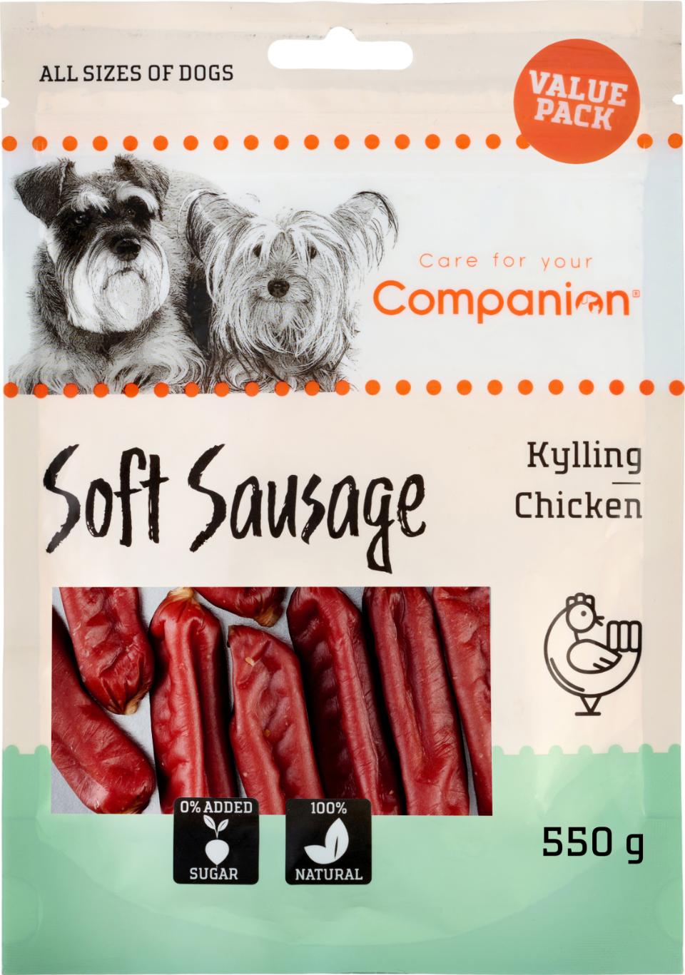 Companion Soft sausage (kylling) - Value Pack