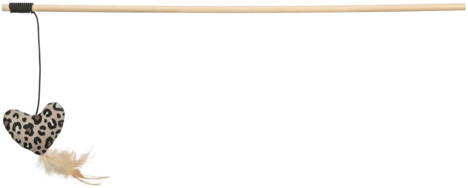 Trixie drillepind med hjerte, træ/plys, katteurt