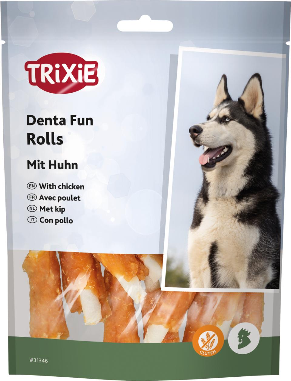 Denta Fun Chicken Chewing Rolls, packaged