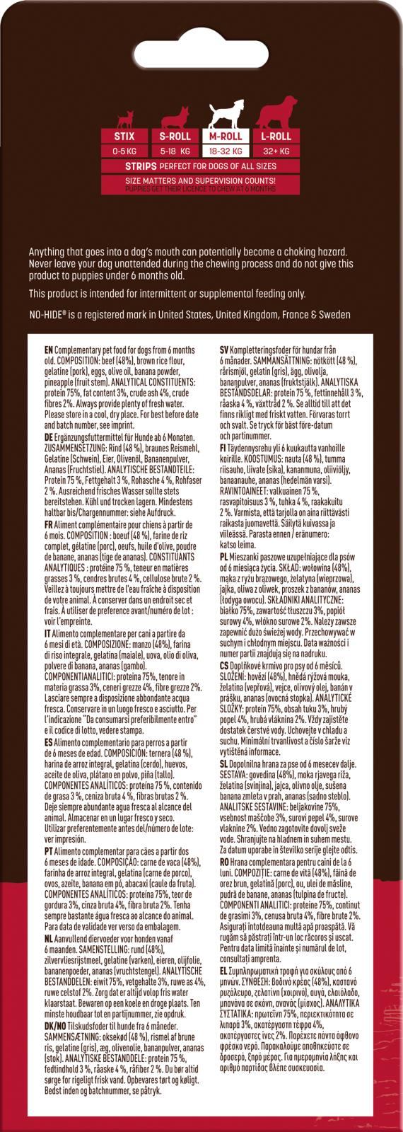 No-Hide Beef Chews - 2/pk