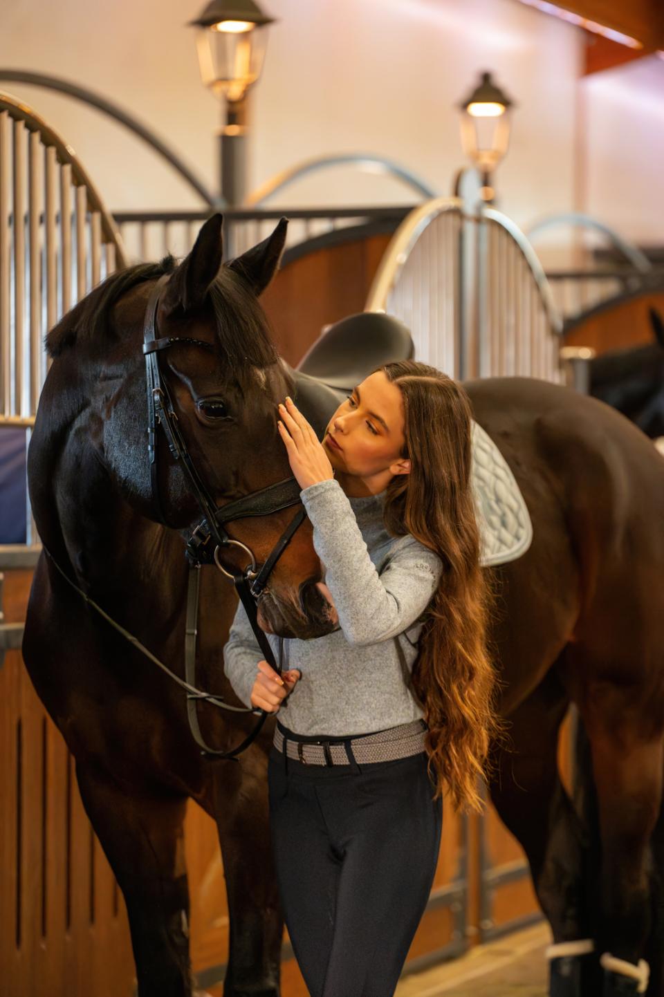 Equipage Stacey langärmeliges Reitshirt mit halbem half-zip