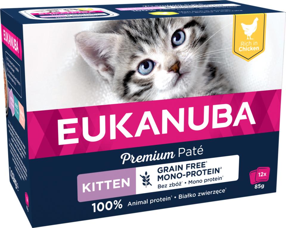 EUKANUBA CAT Kitten Pate, rich in chicken