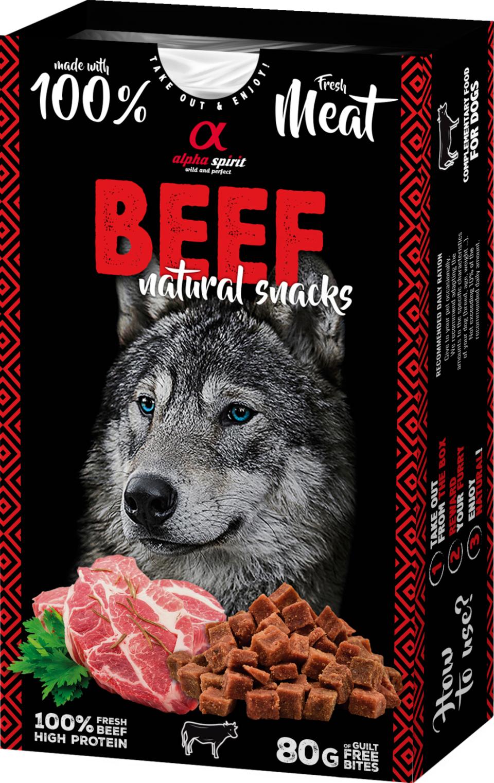 Alpha Spirit Naturals Beef dog snacks (beef)