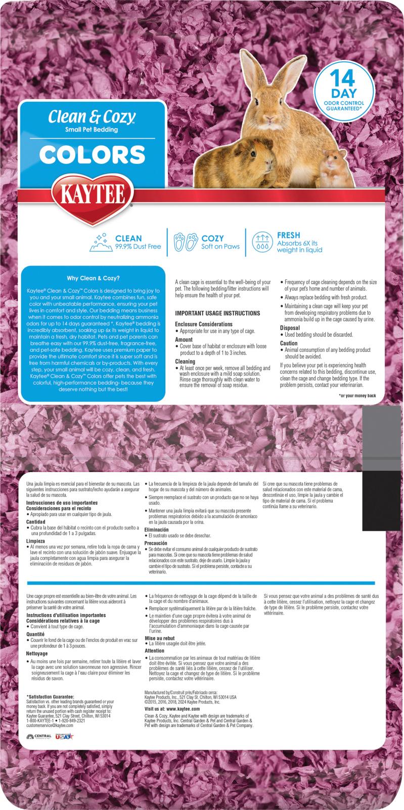 Kaytee Clean & Cozy Colours Plum strøssel