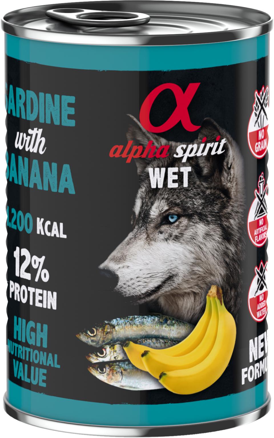 AlphaSpirit Sardine with banana 400 g