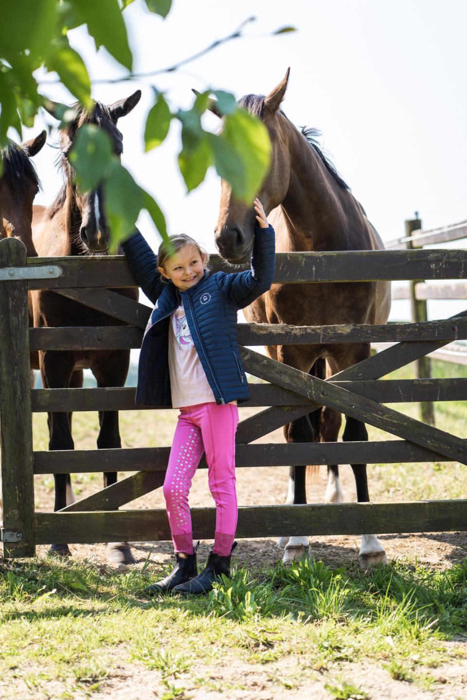 Equipage Molly Heart Glitzer Reitleggings mit vollem Griff