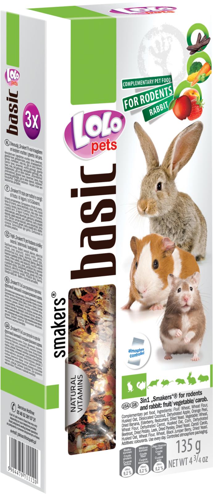 Smakers w. fruit/vegetables, rodent