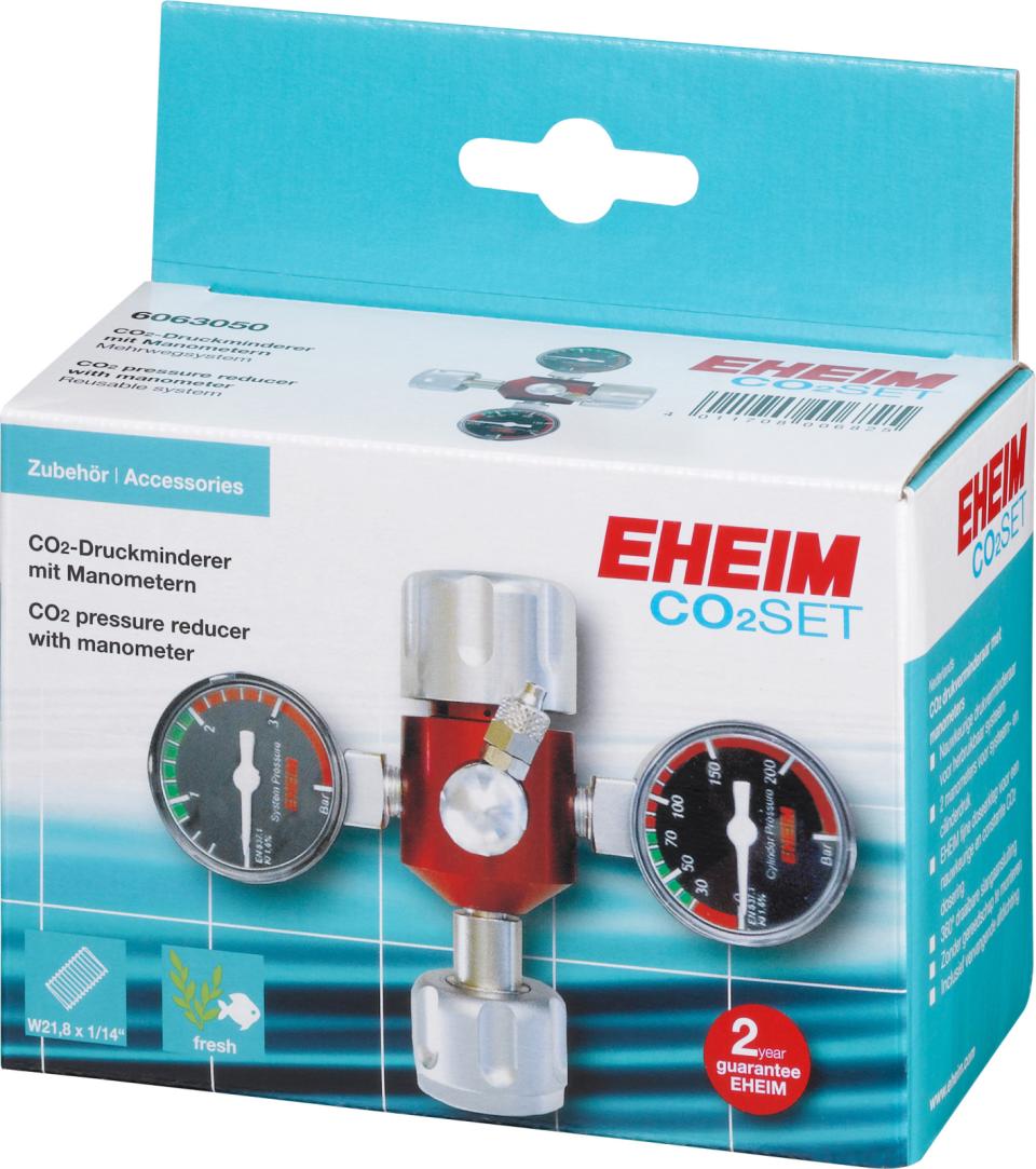 EHEIM CO2 tryk reduktion med manometer