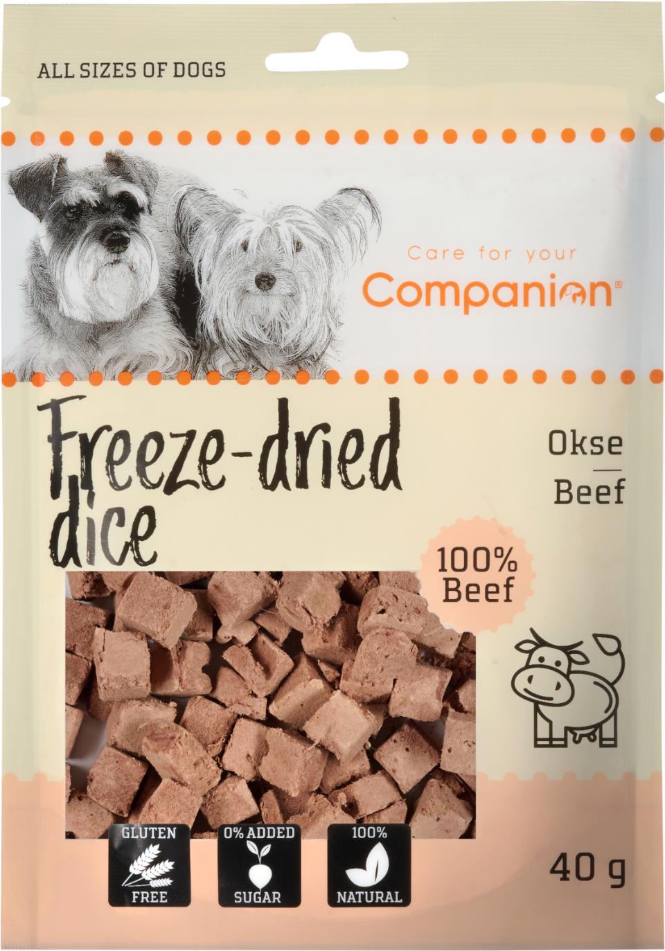 Companion freeze-dried dice - beef