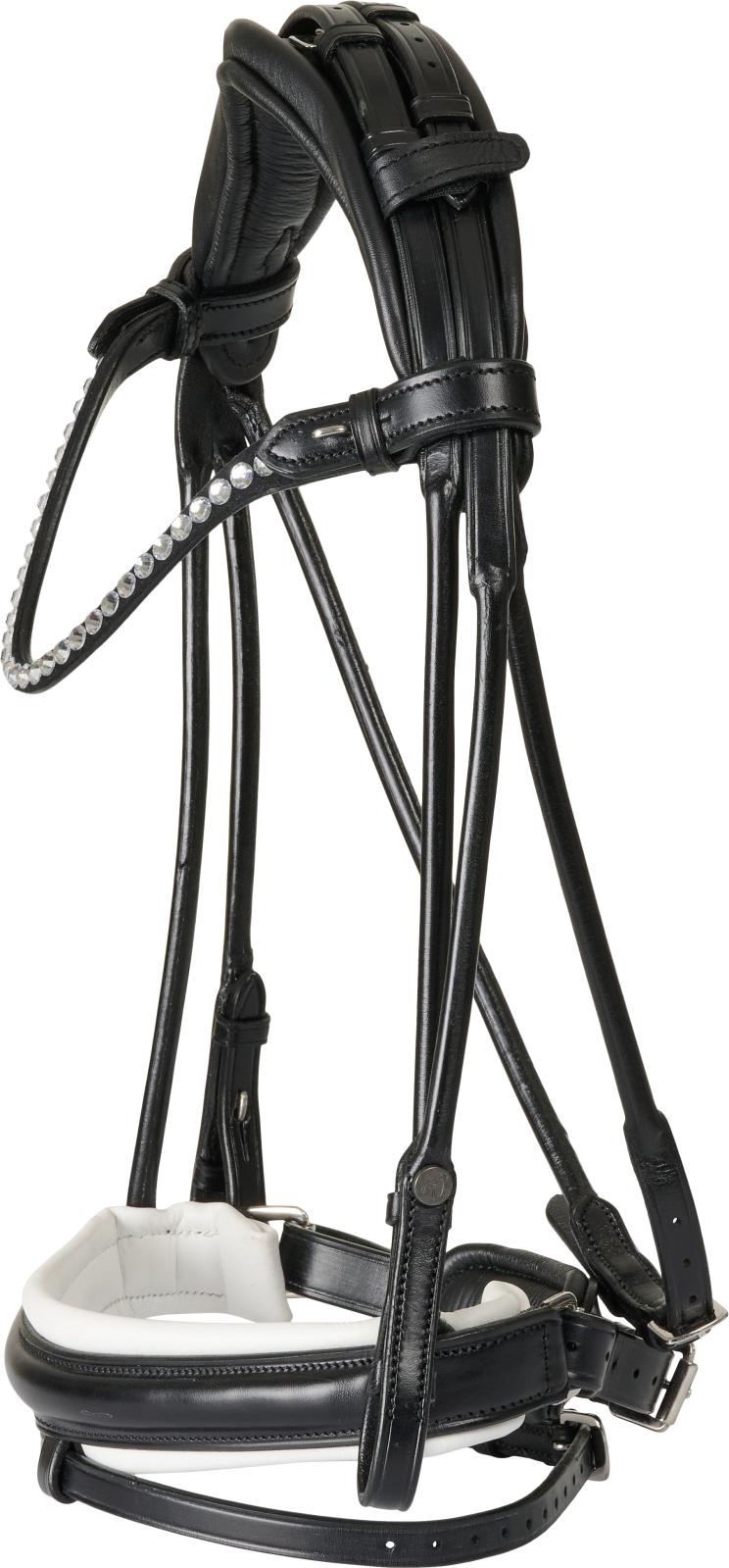 CATAGO Shay rolled bridle w/flash & pullback