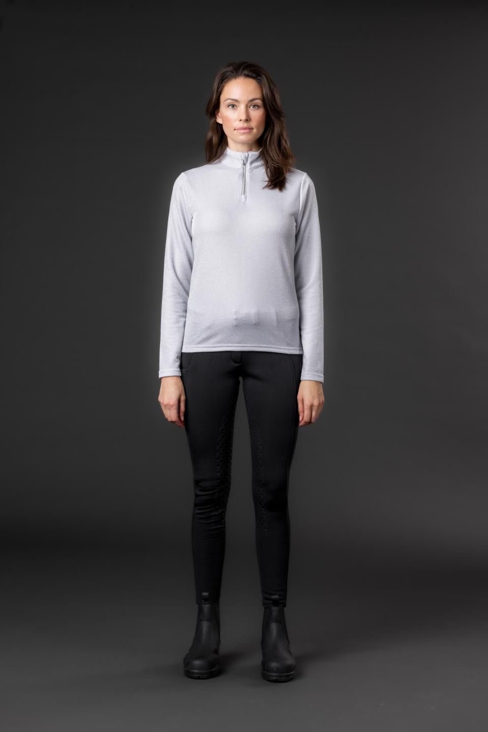 Equipage Shimmer Reithemd half-zip und lang Ärmeln
